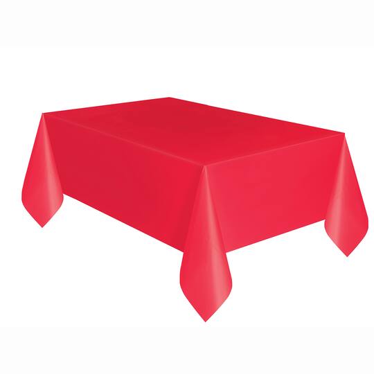 Red PartyCelebration Plastic TablecoverTablecloth 1-5pk